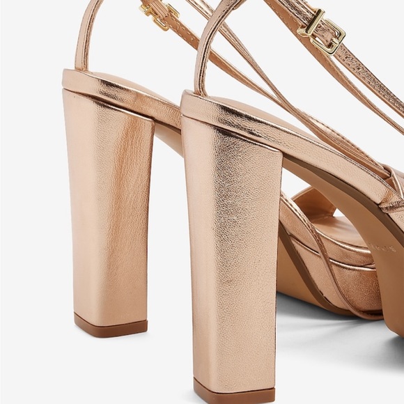 Express , rose gold sandals - Picture 3 of 4